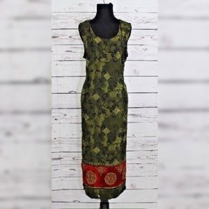 Michael Taylor Dark Green maxi dress Size 18